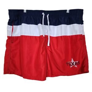 XXL Red White Blue Texas Mens Swim Shorts